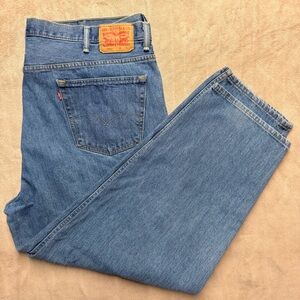 Levis 560 Jeans Men's 48 x 32 Medium Wash Denim Relaxed Comfort Fit Red R Tab